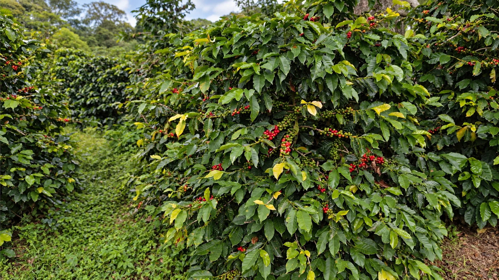 Cafetales de Finca El Encanto en Boquete, retocada a partir de una fotografía facilitada por la marca